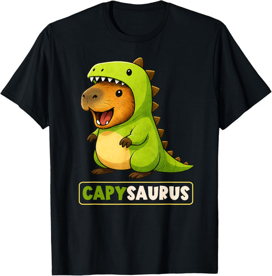 Capybara Dinosaur Costume Trex Animal Lover Capy Saurus T-Shirt