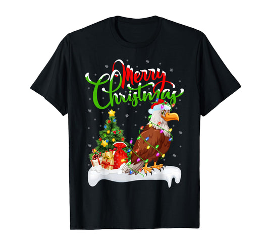 Bald Eagle Bird Lover Xmas Lighting Bald Eagle Christmas T-Shirt