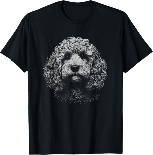 Cockapoo Dog Face Art Design T-Shirt