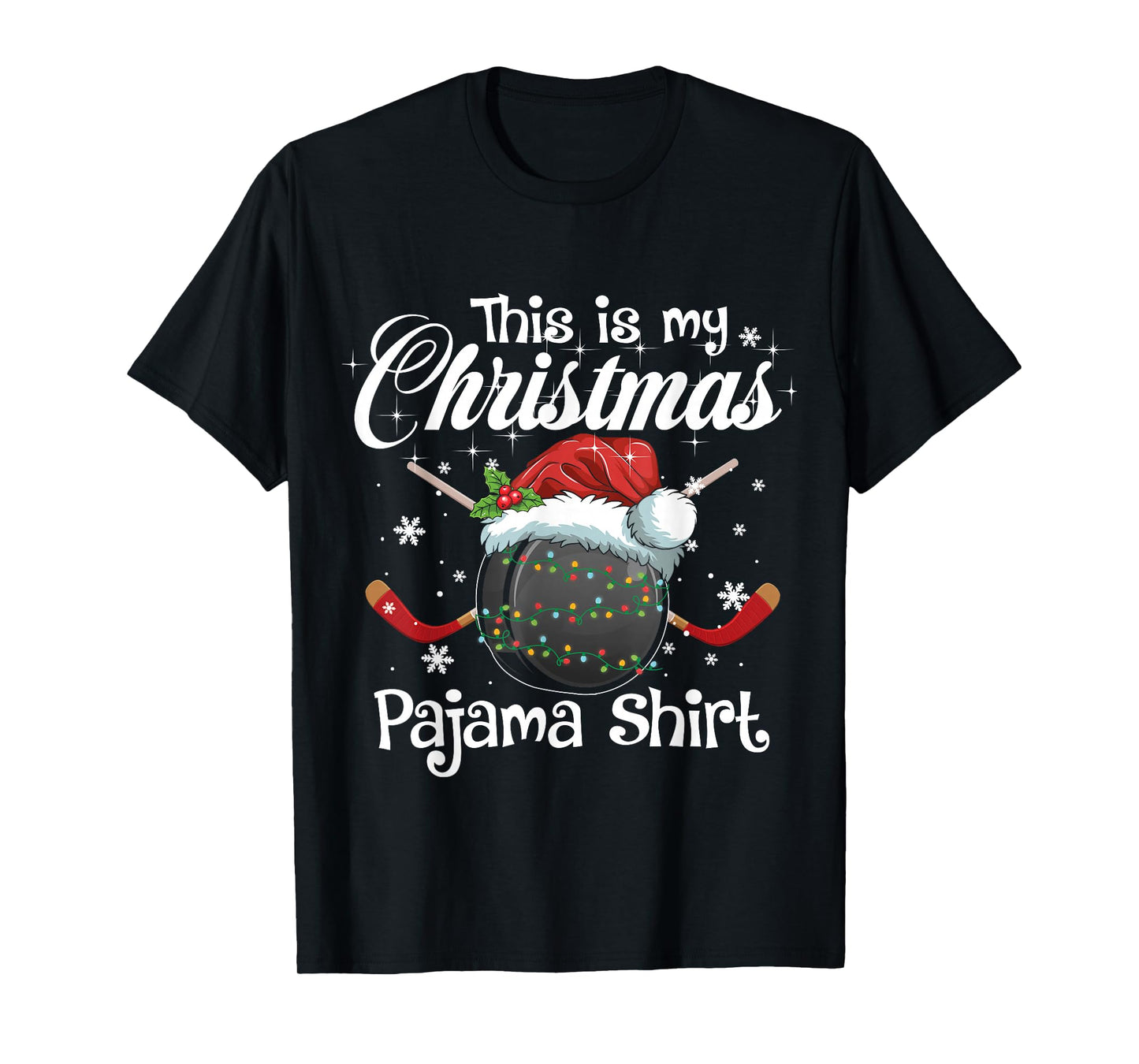 This Is My Christmas Pajama Xmas Hockey Family Matching T-Shirt