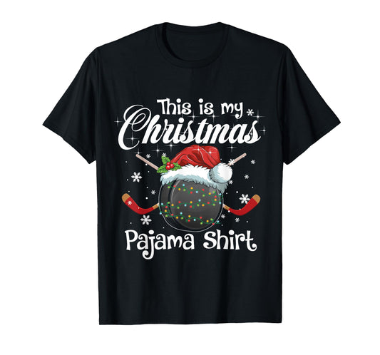 This Is My Christmas Pajama Xmas Hockey Family Matching T-Shirt
