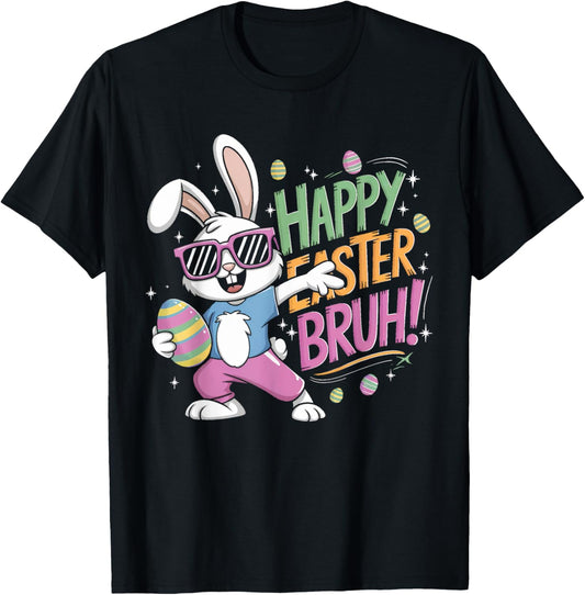 Bruh Easter Shirts for Boys Girls Kids Women Rabbit Eggs T-Shirt