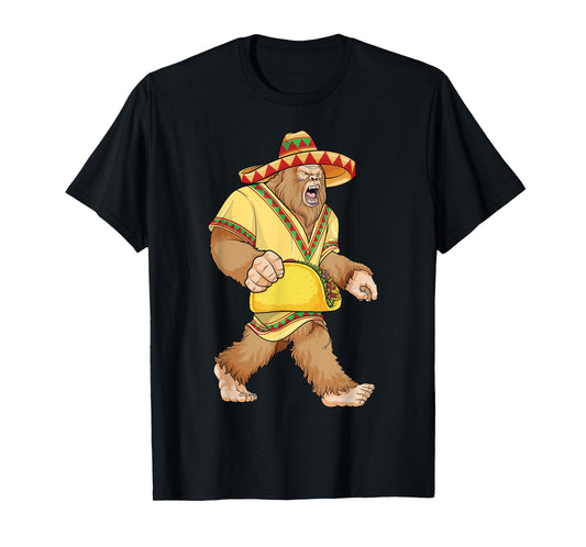 Bigfoot Taco Cinco de Mayo Mexican Bigfoot El Squatcho Boys T-Shirt