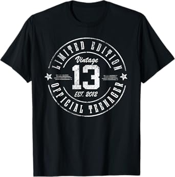 Est 2012 Official Teenager 13-Year-Old Gifts 13th Birthday T-Shirt
