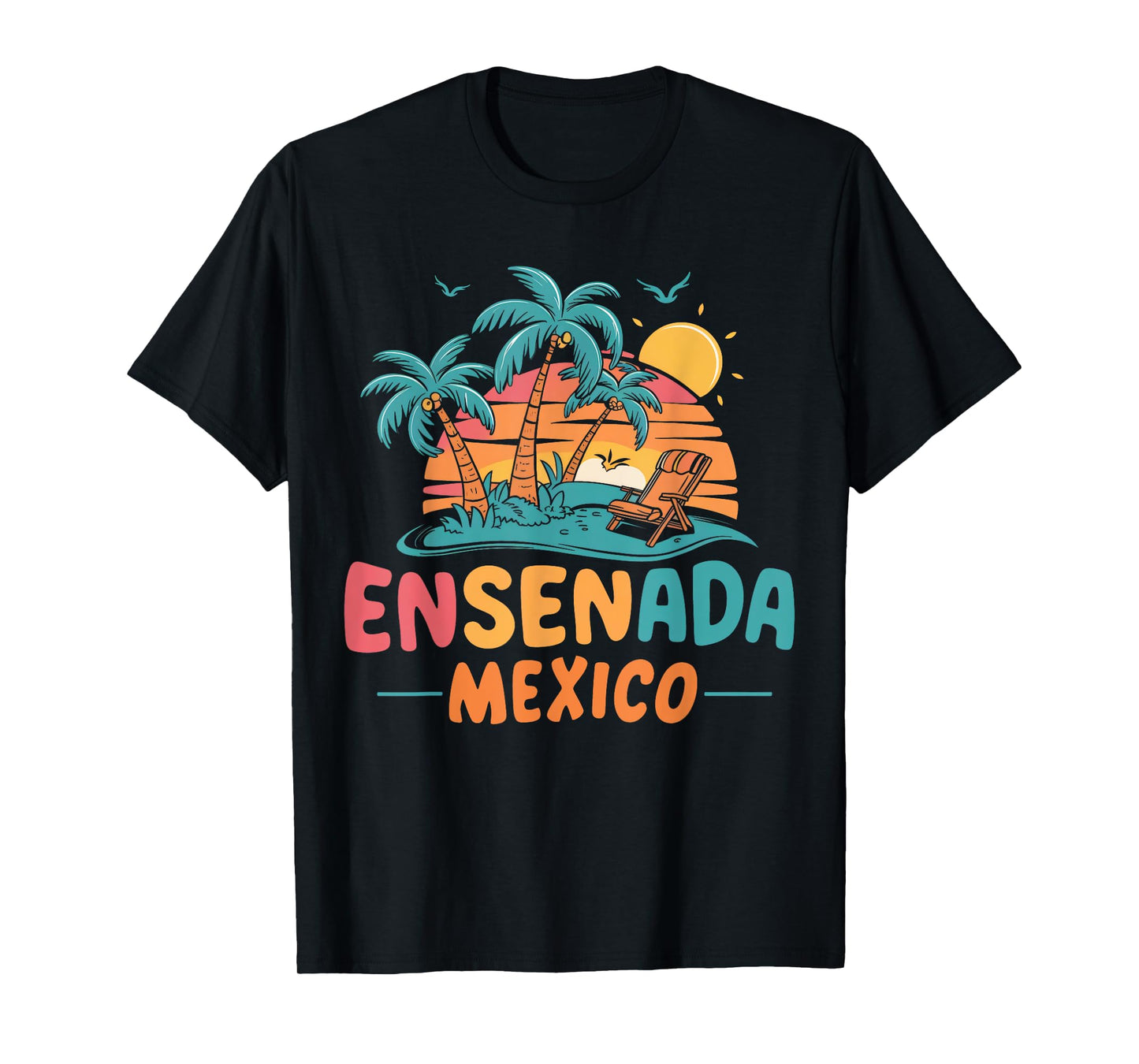 Ensenada Mexico Tropical Sunset beach Souvenir Vacation T-Shirt for Men Women Kids