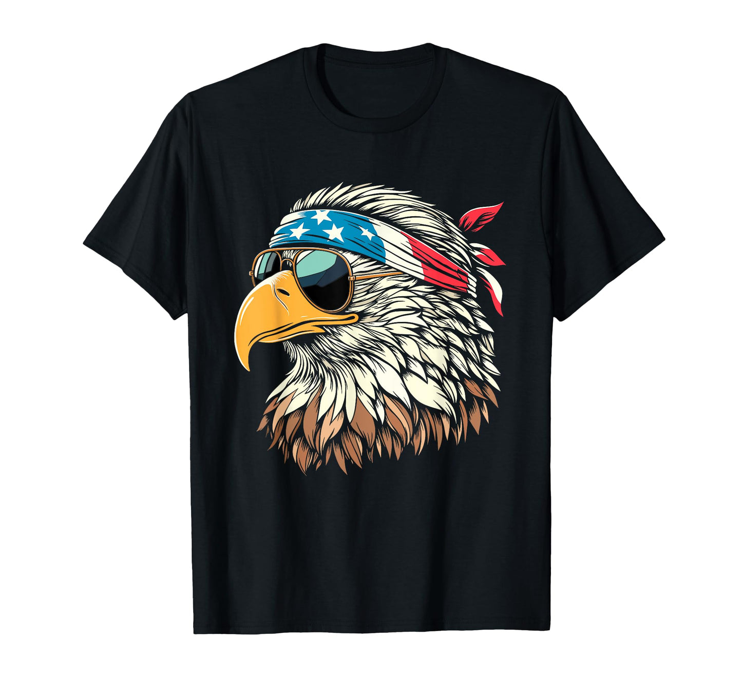 Bald Eagle 4th of July USA American Flag Patriotic Men Women T-Shirt