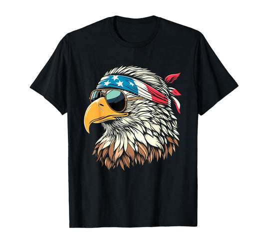 Bald Eagle 4th of July USA American Flag Patriotic Men Women T-Shirt