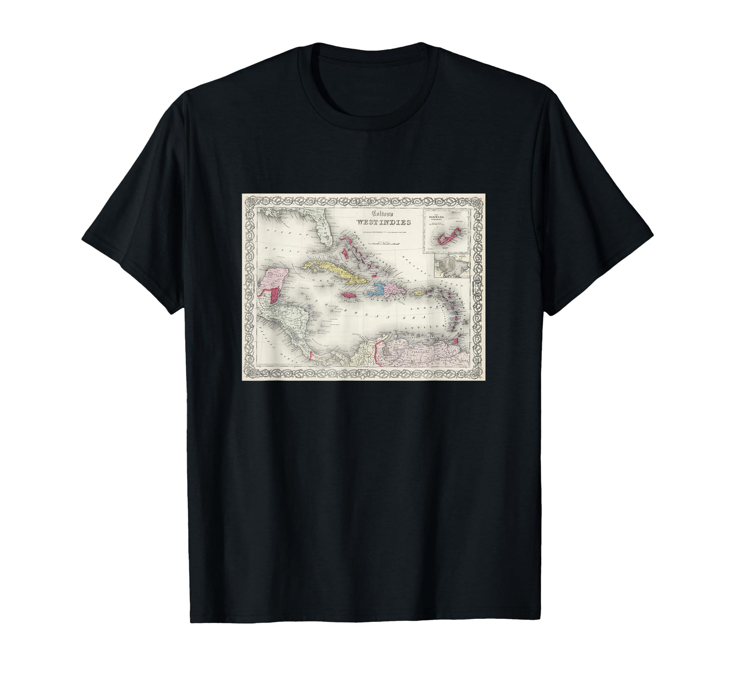 Caribbean Islands Map T Shirt T-Shirt