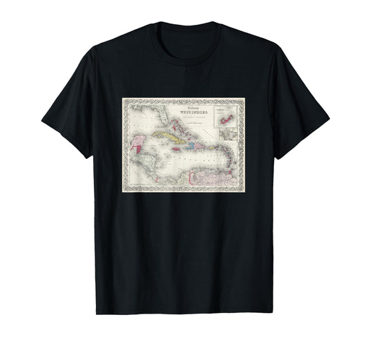 Caribbean Islands Map T Shirt T-Shirt