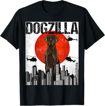 Funny Vintage Japanese Dogzilla Black Great Dane T-Shirt