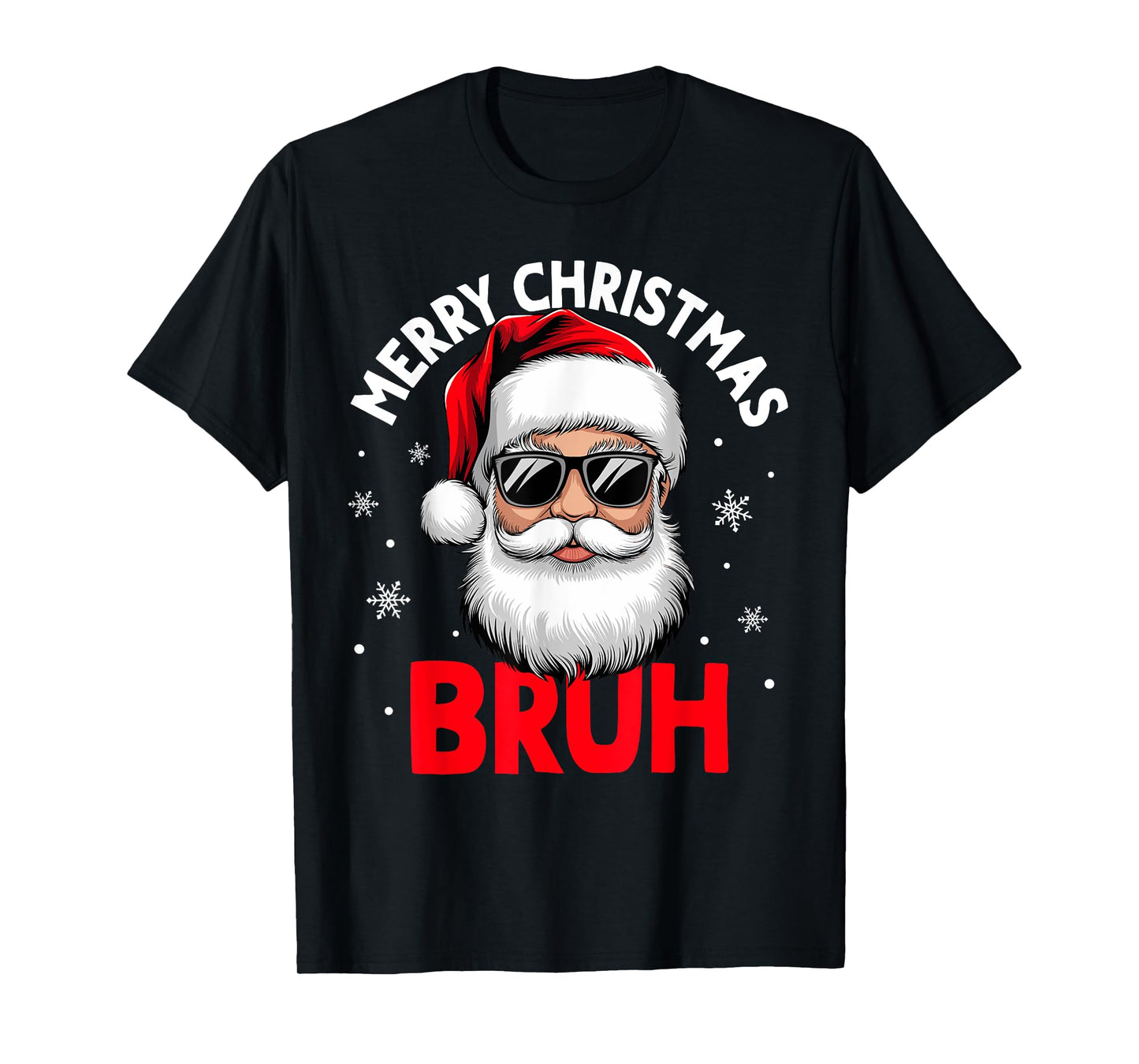 Merry Christmas Bruh Funny Santa Claus Retro Men Women Kids T-Shirt