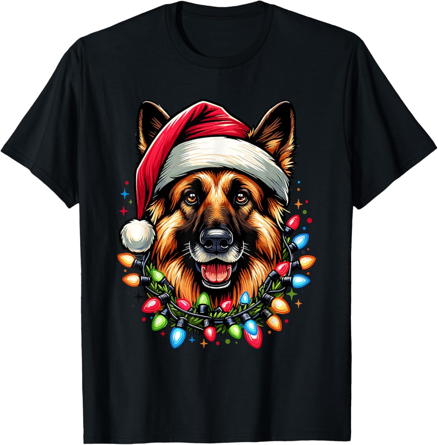 Dog Owner Xmas Men Women Favorite German Shepherd Christmas T-Shirt