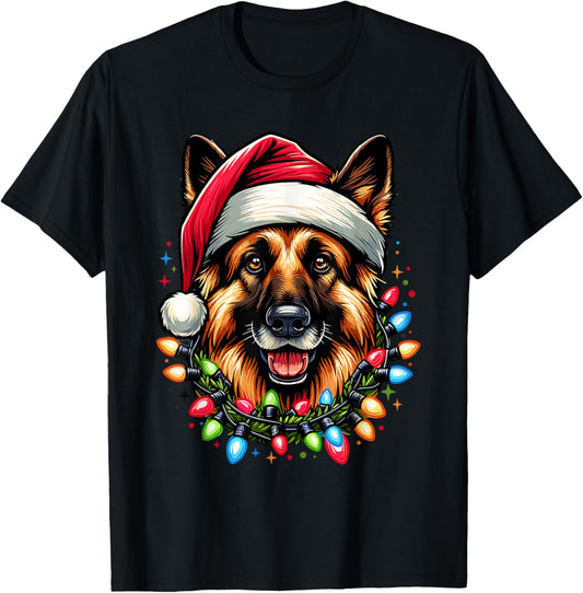 Dog Owner Xmas Men Women Favorite German Shepherd Christmas T-Shirt