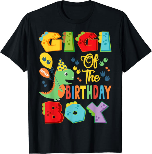Gigi Of The Birthday Boy T-Rex Dinosaur 1St Birthday T-Shirt