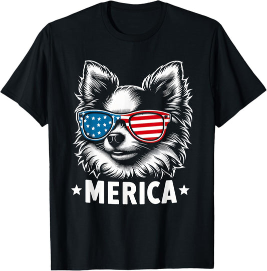 'merica Patriotic Chihuahua Dog 4th of July T-shirt