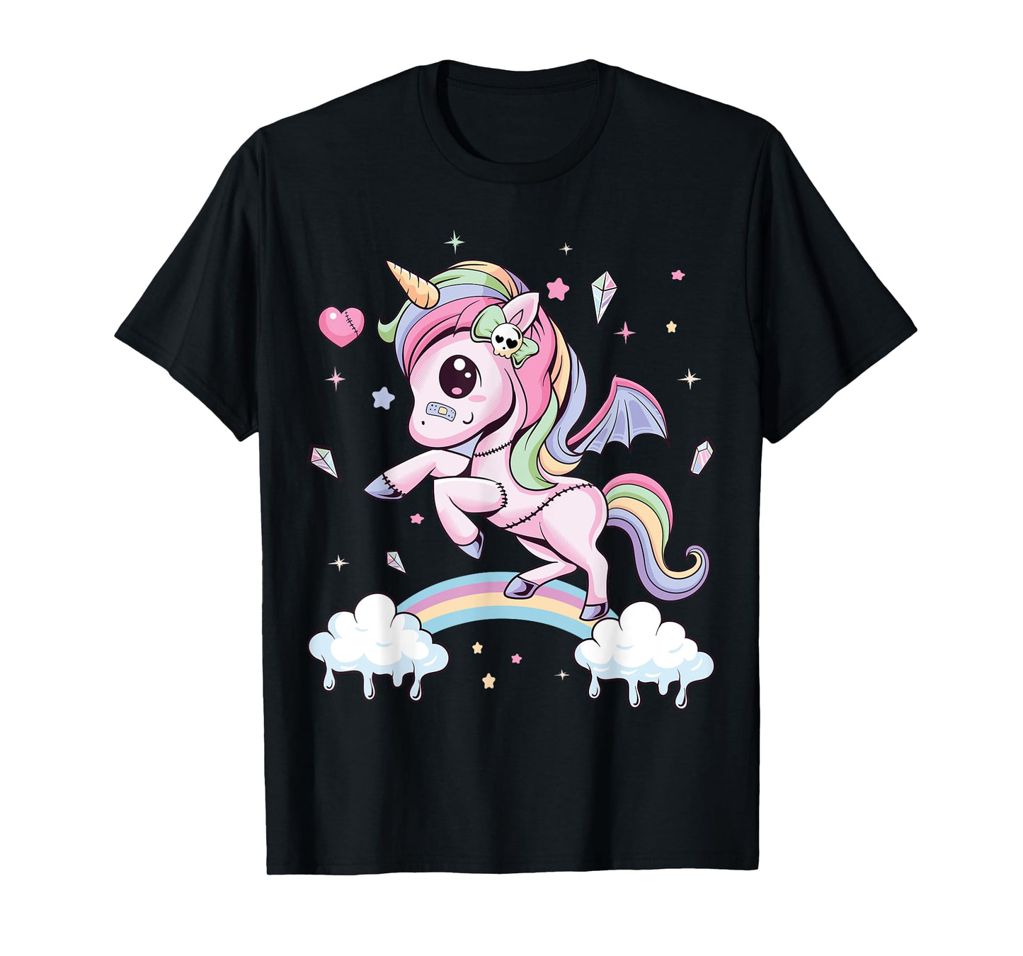 Pastel Goth Cute Creepy Unicorn Wiccan Kawaii Menhera Witchy T-Shirt