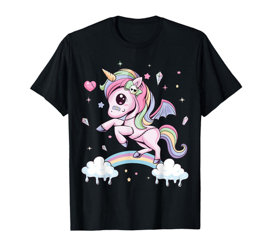 Pastel Goth Cute Creepy Unicorn Wiccan Kawaii Menhera Witchy T-Shirt