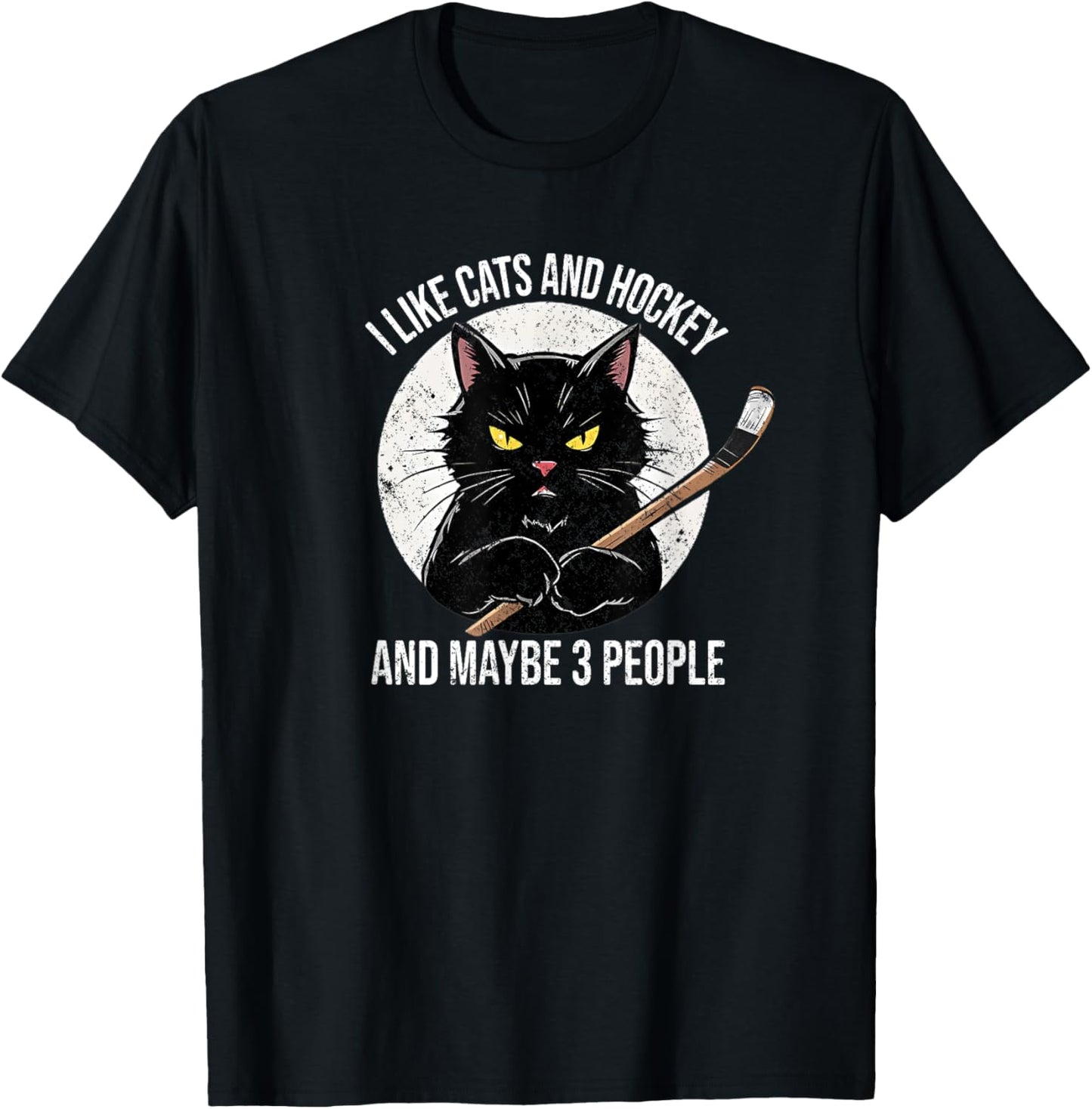 I like cats and hockey and maybe 3 people T-Shirt