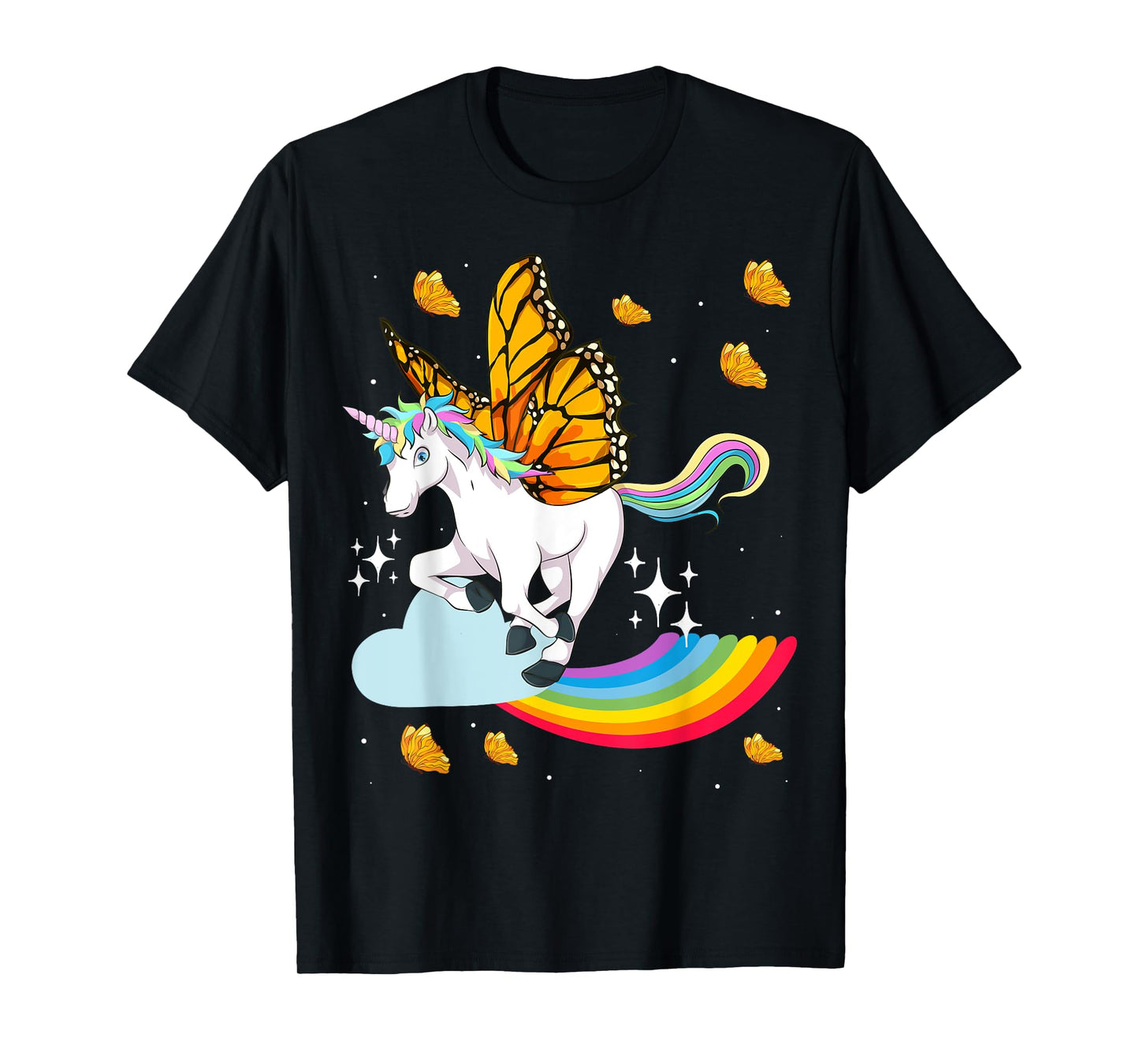 Fantasy Butterfly Animal Rainbow Magical Creature Unicorn T-Shirt