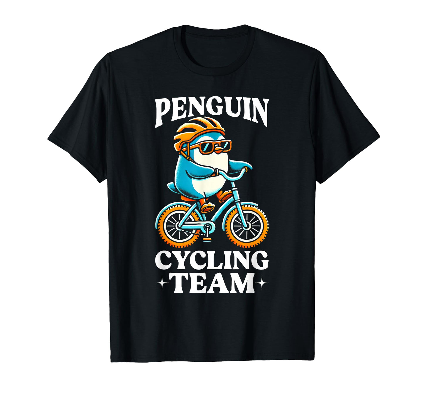Penguin Cycling Team Riding Bicycle T-Shirt