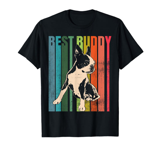99 Gifts Boston Terrier Dog T-Shirt, Unisex-Adults & Kids, Black, Short Sleeve, Small