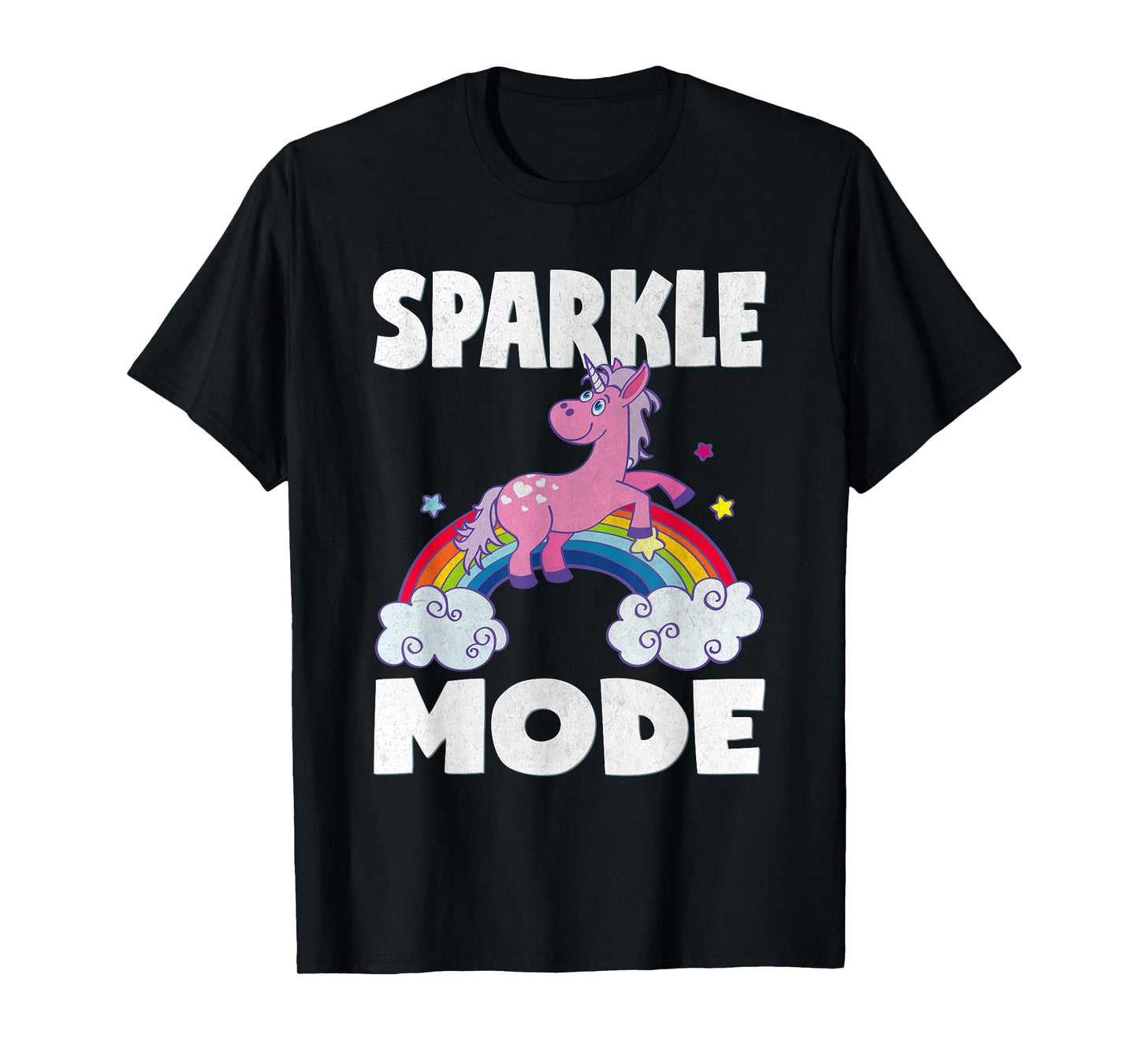 Sparkle Mode Unicorns Magic Sparkle Rainbow Unicorn T-Shirt T-Shirt