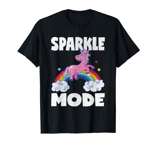 Sparkle Mode Unicorns Magic Sparkle Rainbow Unicorn T-Shirt T-Shirt