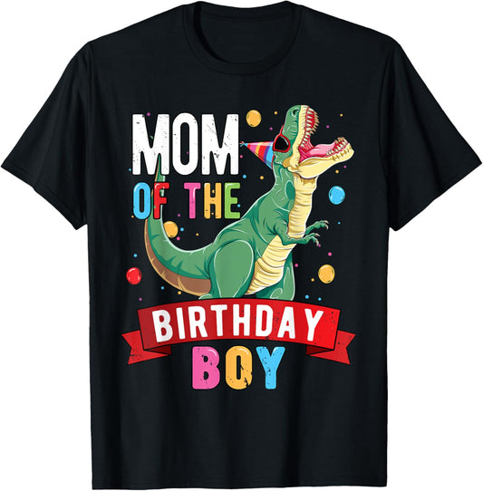 Mom of the Birthday Boy Women Matching Trex Birthday Party T-Shirt