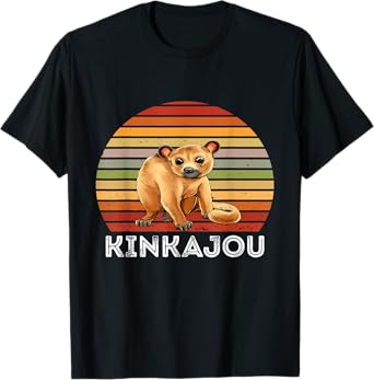Kinkajou Retro Vintage Prehensile Animal Night Walker T-Shirt