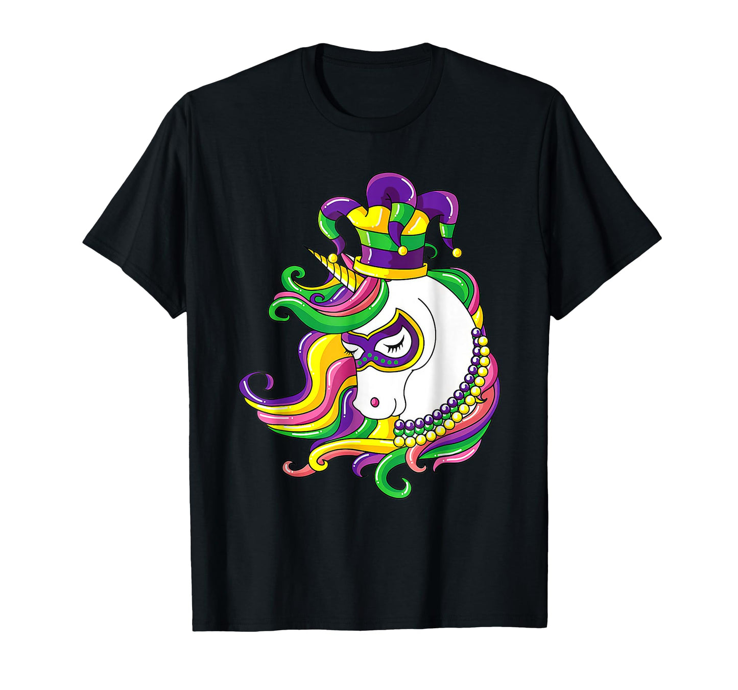 Cute Unicorn Shamrock Mardi Gras Day Girls Kids Lepricorn T-Shirt