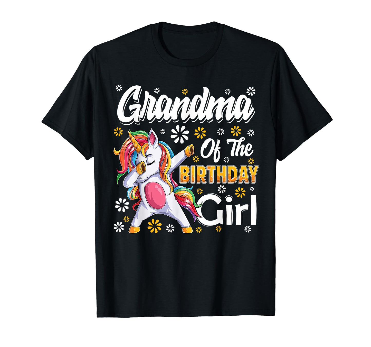 awesome dabbing unicorn birthday Grandma Family Matching T-Shirt