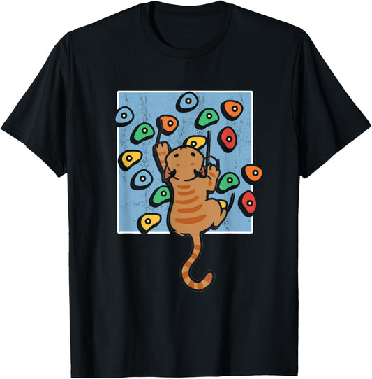 Funny Cat Climber | Climbing Wall | Bouldering Climb T-Shirt