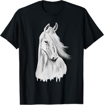 Horse Head Funny Equestrian Animal Lover Gift Men Women Kids T-Shirt