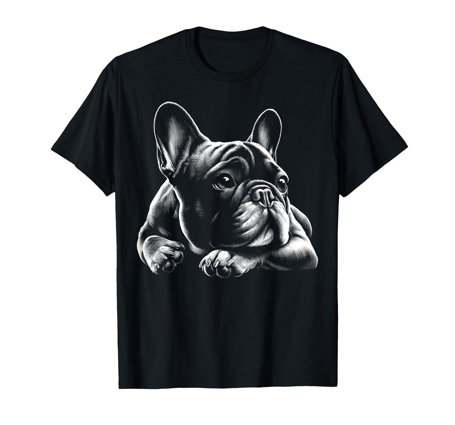 Sweet Dreamy French Bulldog in Lying Pose T-Shirt for Men Women Kids