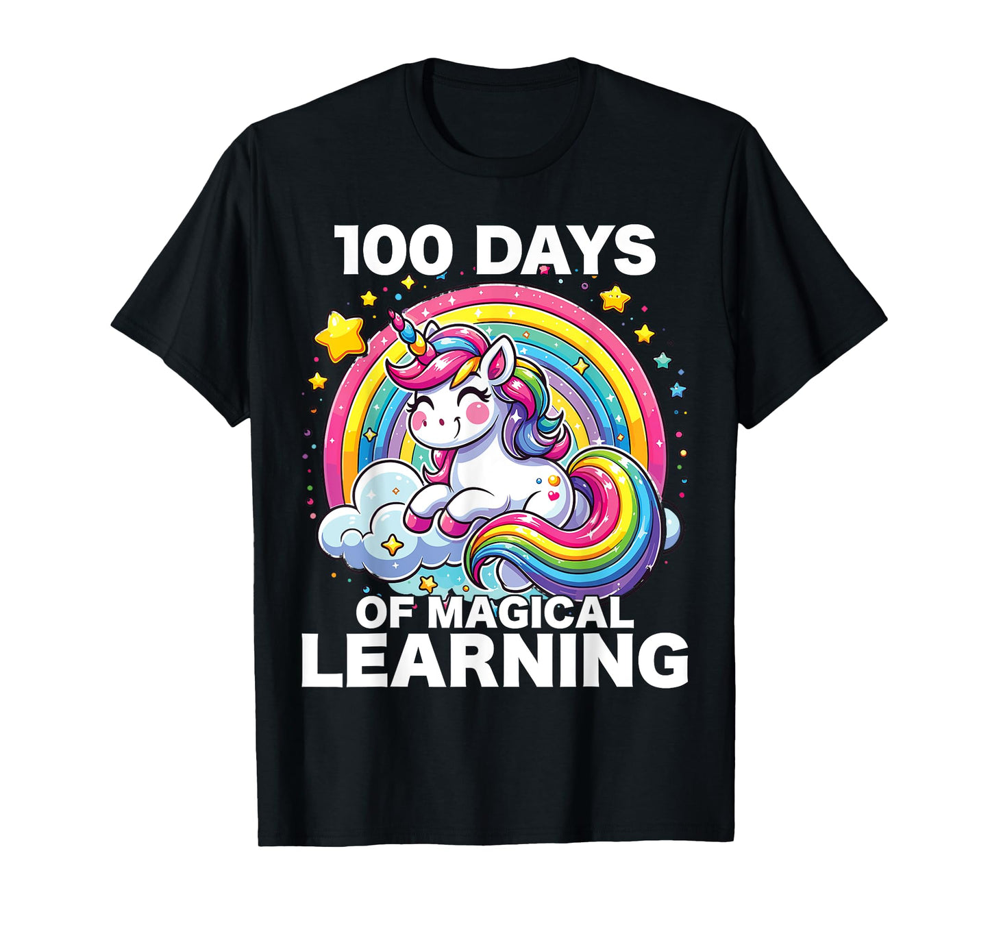 100 Days of School Unicorn Girls Teacher 100th Day of School T-Shirt
