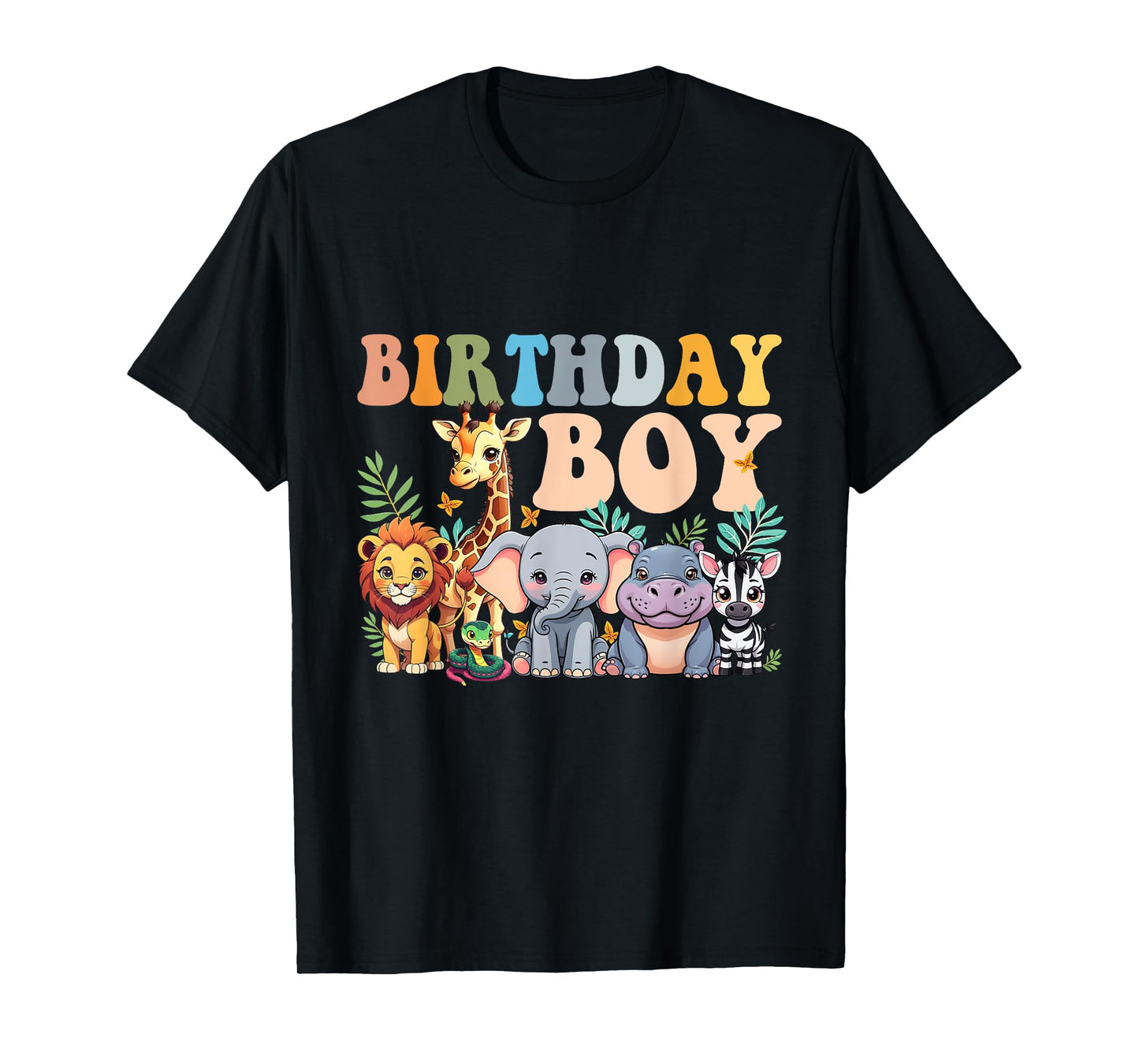 Birthday Boy Kids Safari Squad Zoo Jungle Animal Toddler T-Shirt