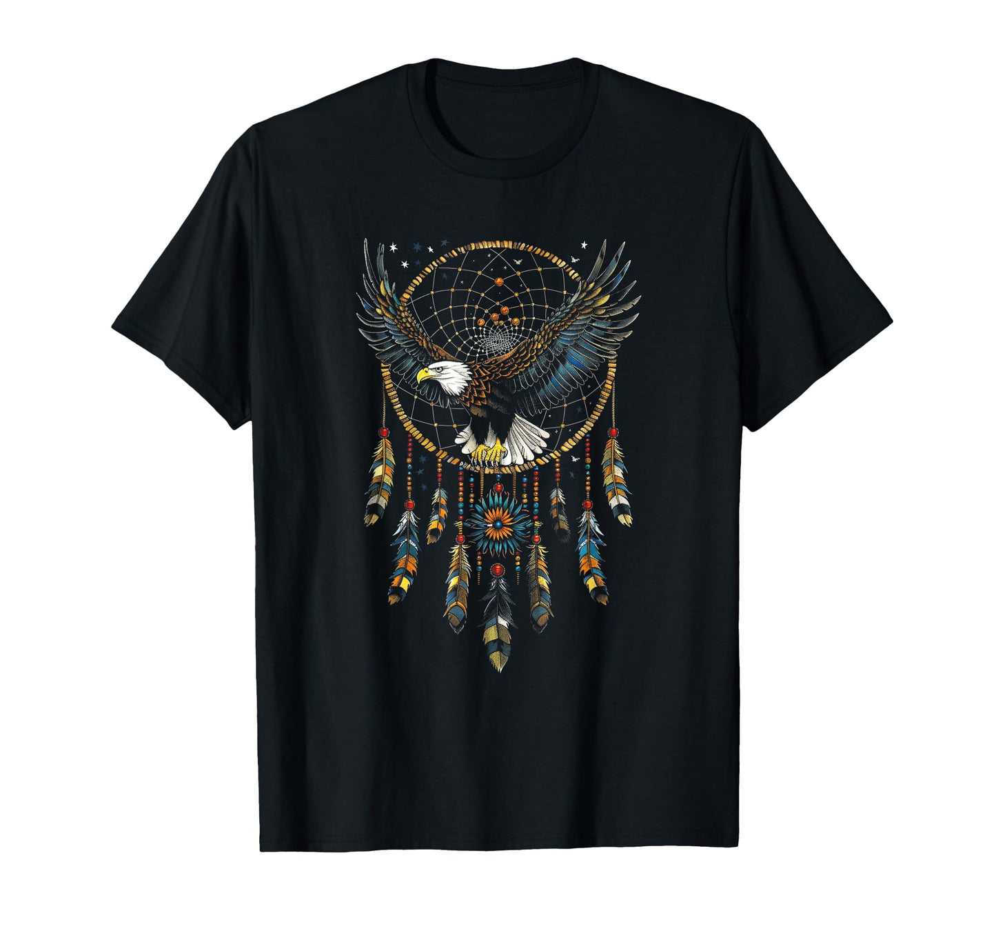 Native American Dreamcatcher Eagle Feathers Boho T-Shirt