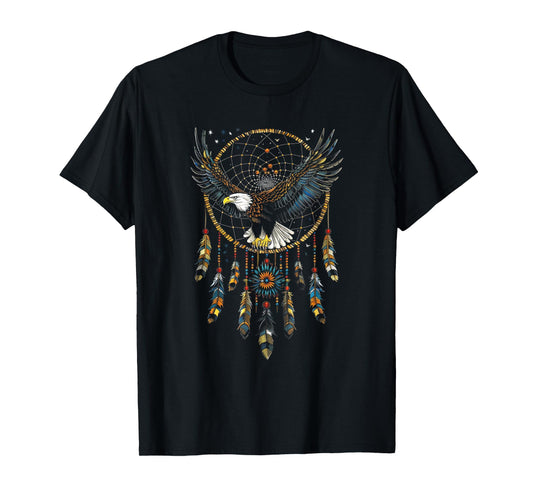 Native American Dreamcatcher Eagle Feathers Boho T-Shirt