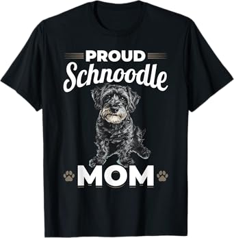 Schnoodle Snoodle Dog Breed Proud Schnoodle Mom T-Shirt