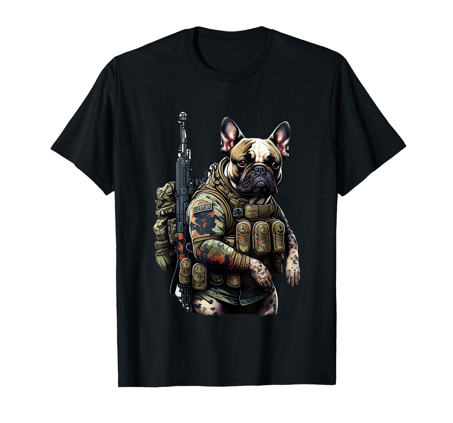 French Bulldog Tactical Military Warrior T-Shirt