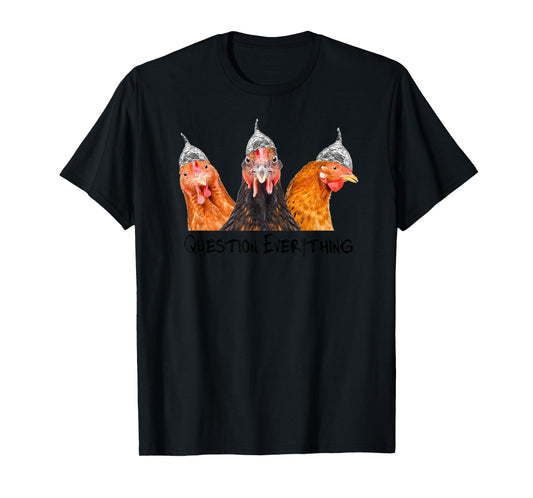 Tin Foil Hat Social Club Chicken Funny Conspiracy Theorist T-Shirt