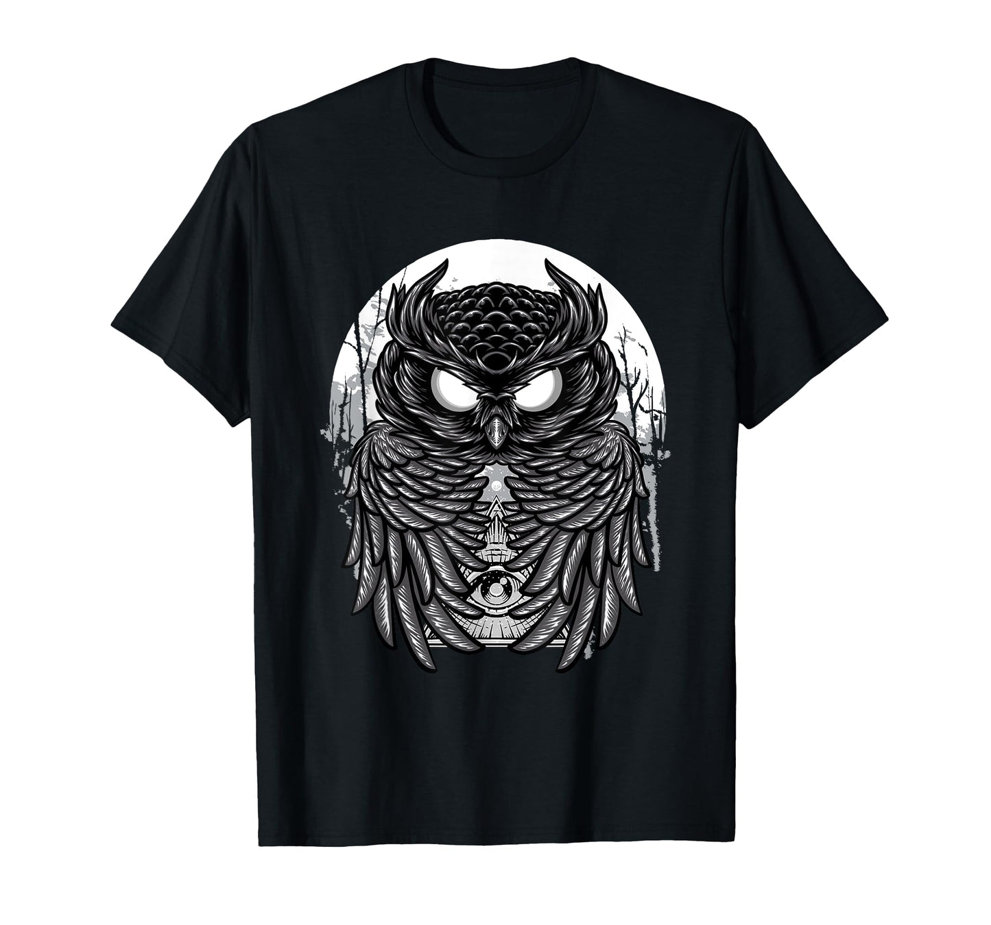 Spooky Midnight Owl - Goth Birds Animal Lover Ornithology T-Shirt