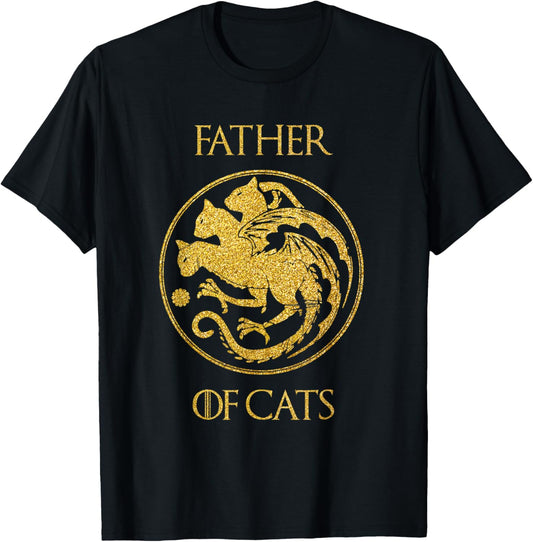 Father of Cats Shirt Cat Dad Cat Daddy T-Shirt