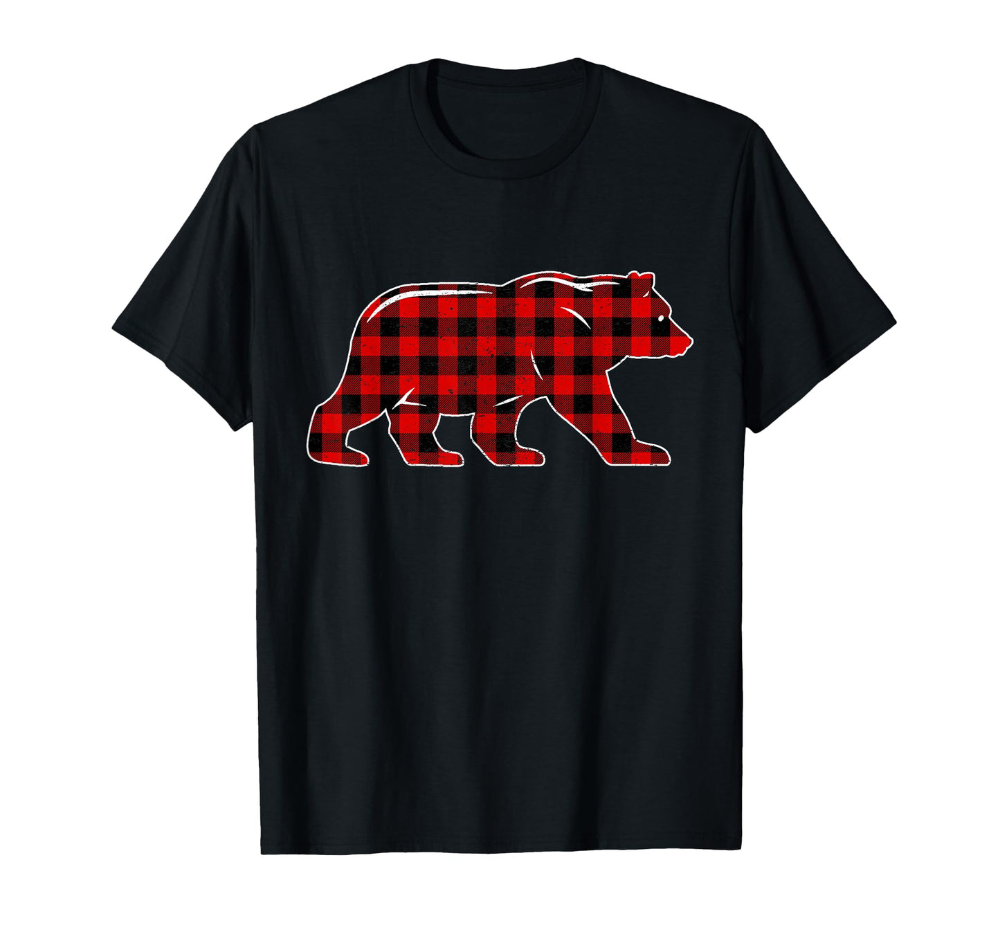 Red Buffalo Plaid Christmas Bear Pajama Sweater Women Men T-Shirt