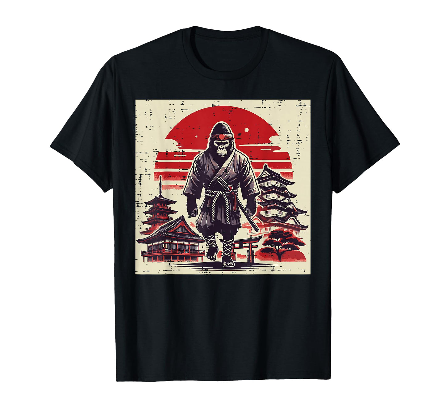 Bigfoot Samurai Kimono Japanese Sasquatch Men Women Kids T-Shirt