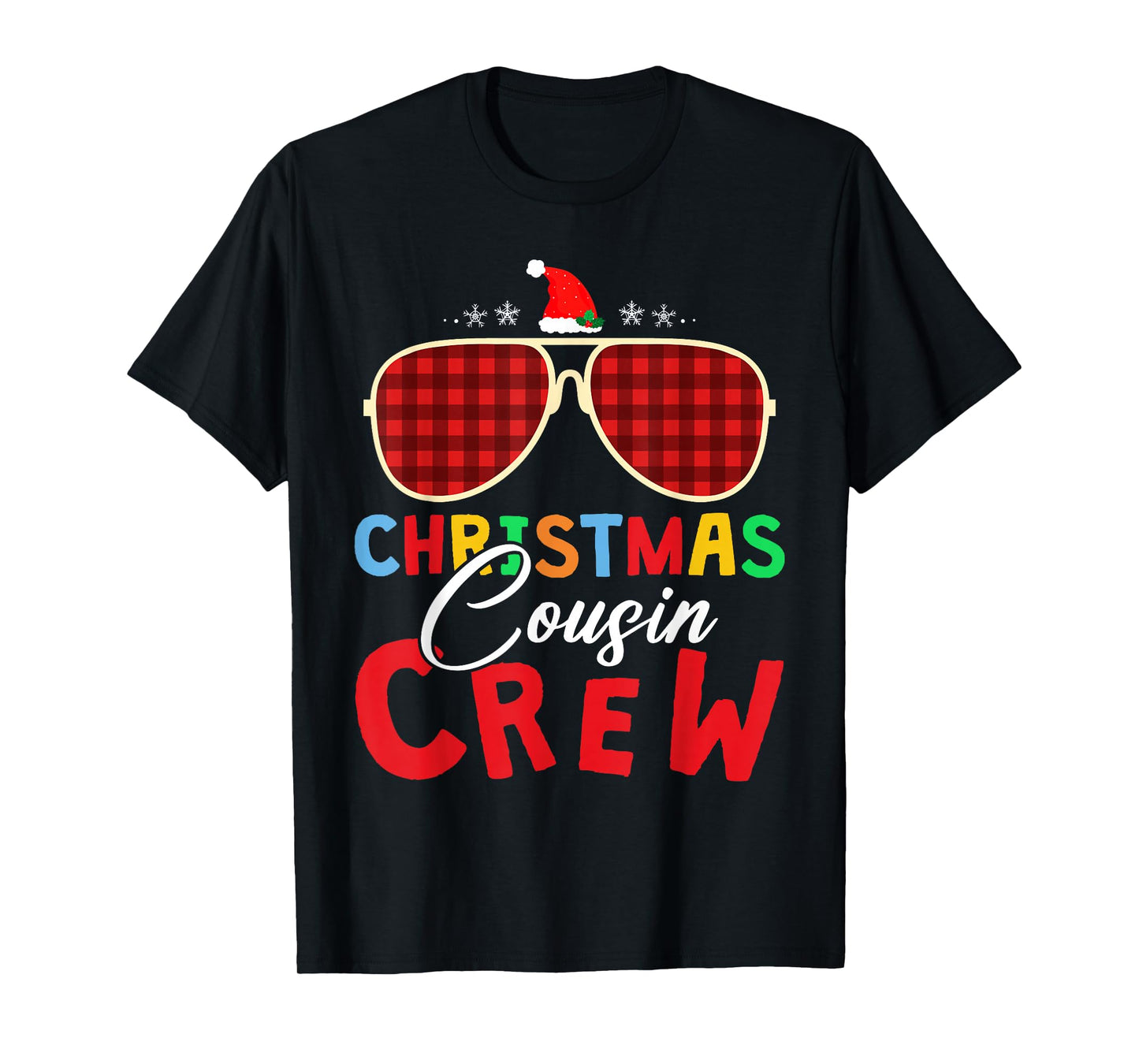 Christmas 2025 Cousin Crew Xmas Lights Funny Matching Pajama T-Shirt