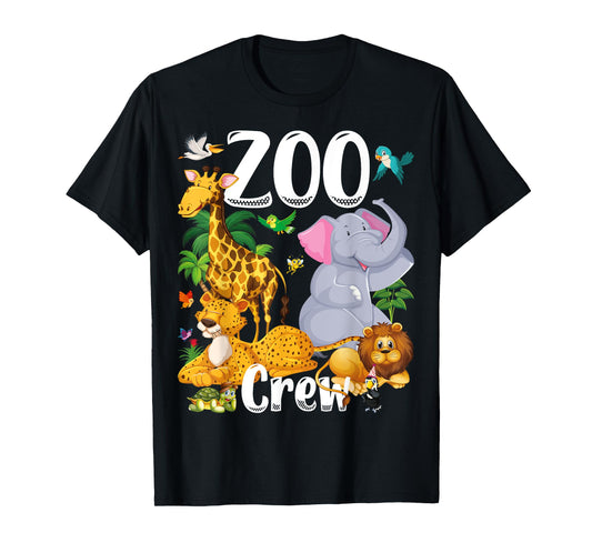 Zoo Birtday Trip Funny Safari Animals Zoo Crew T-Shirt