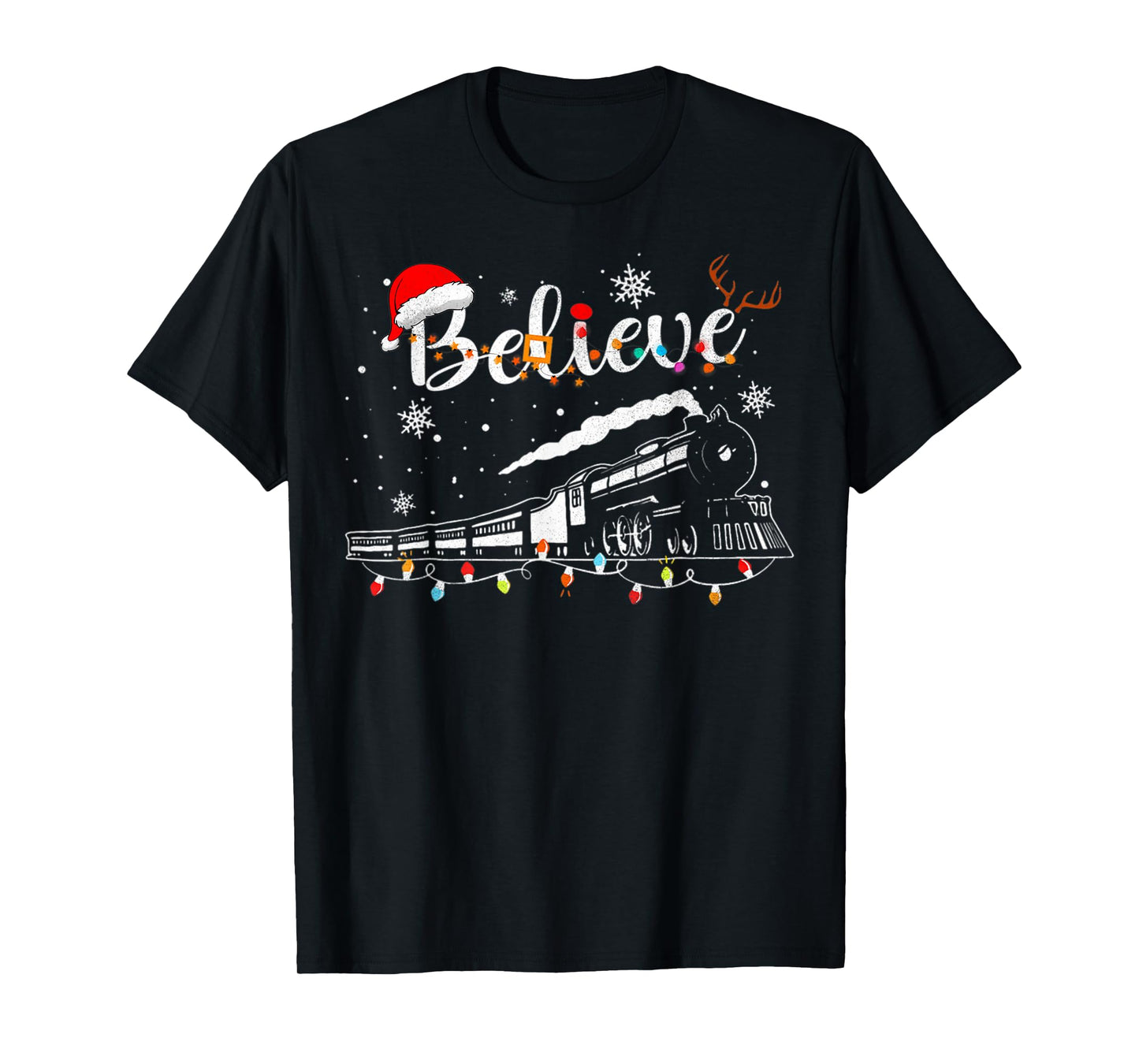 Christmas Train Christmas Believe Express Xmas Santa T-Shirt