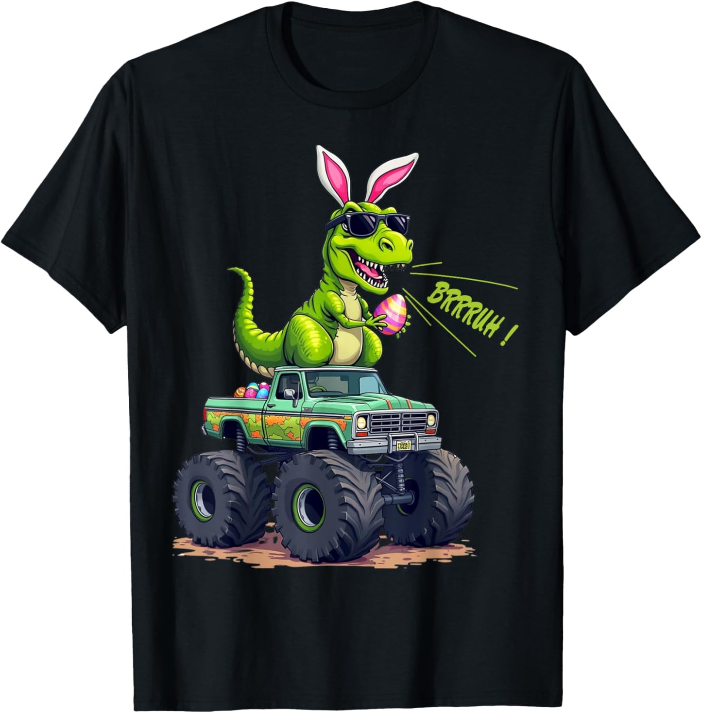 Funny Easter Dinosaur BRUH - T-Rex Easter Egg Hunt T-Shirt