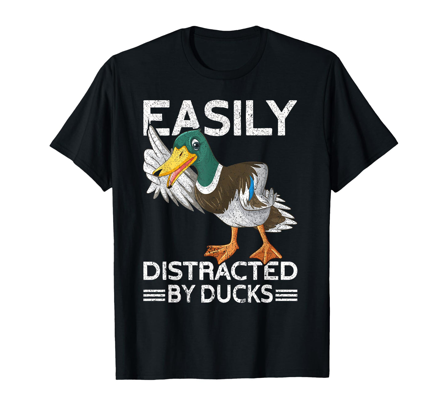 Easily Distracted By Ducks | Farm Lover Funny Duck Farmer T-Shirt